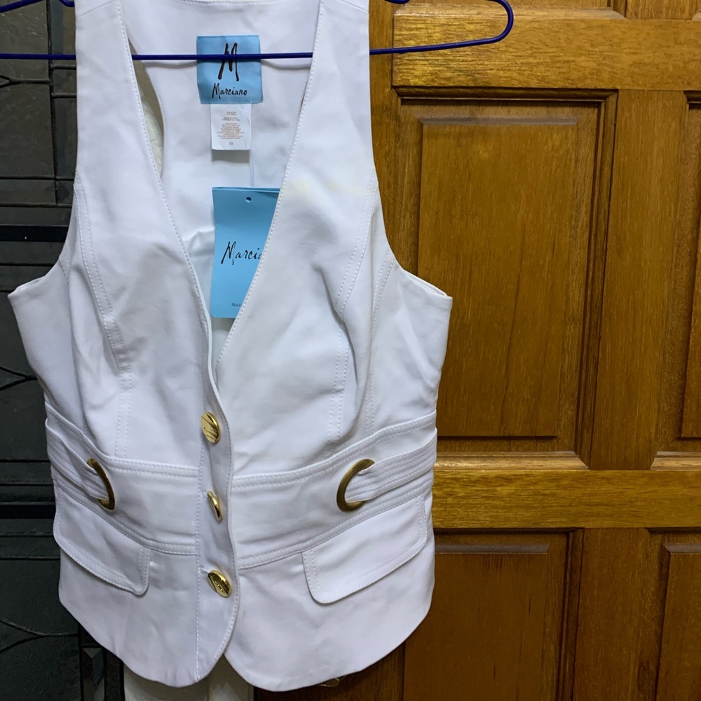 Marciano White Sleepless Blazer Vest  Tank Top